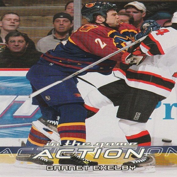 Garnet Exelby Atlanta Thrashers NHL Hockey Card Collection - 2 Card Set - Picture 3 of 3